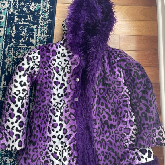 NWT/NWOT/EUC LIPSTIK GIRLS Lot of 6 items Purple Leopard Fur Size 6/6X - Picture 6 of 12